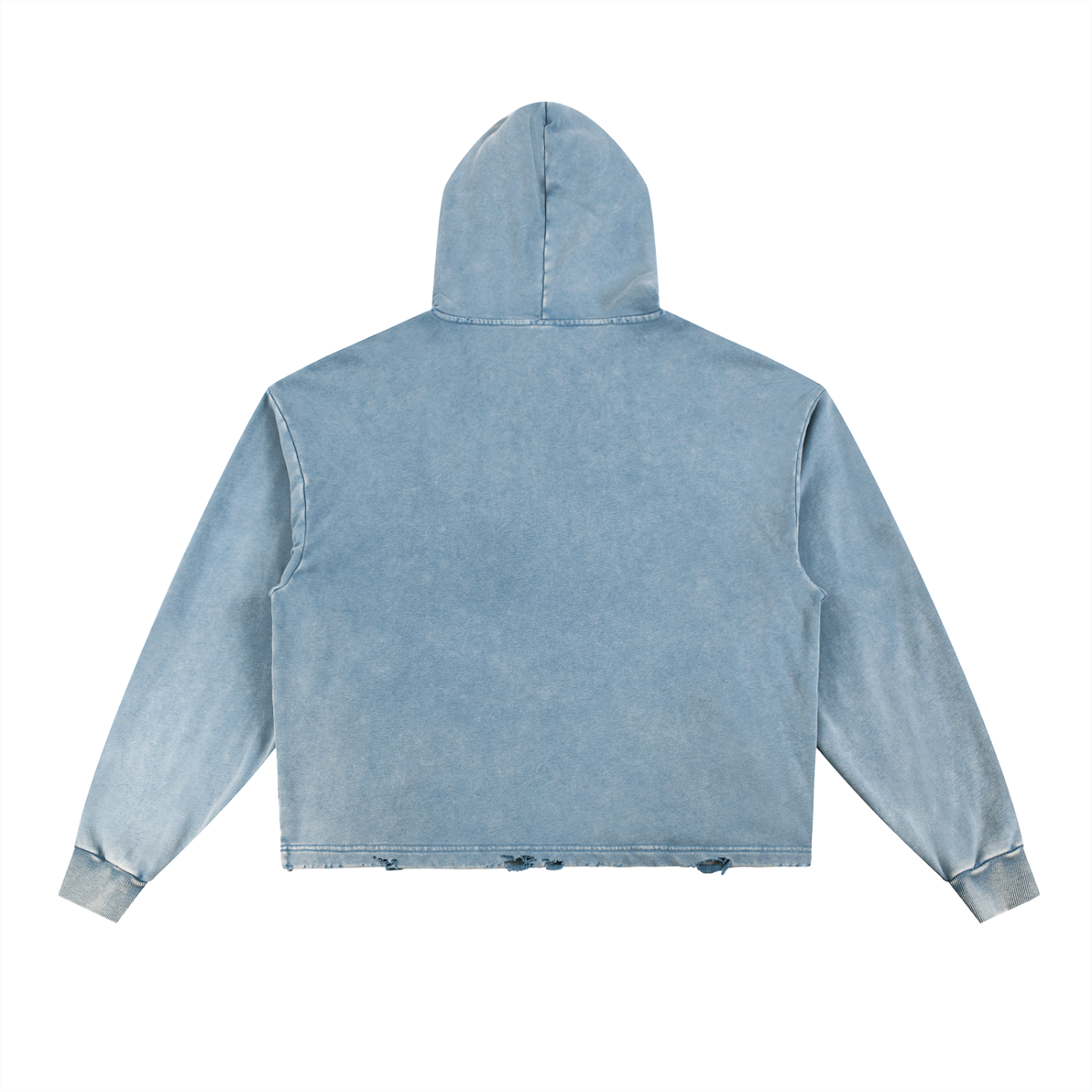 'hand me downs' Vintage Washed Frayed-Hem Hoodie