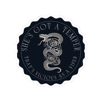 'Vicious as a Viper' - 'True Crime' inspired sticker