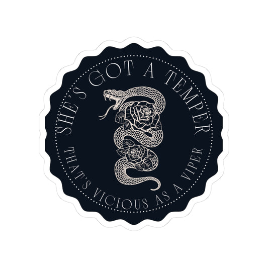 'Vicious as a Viper' - 'True Crime' inspired sticker