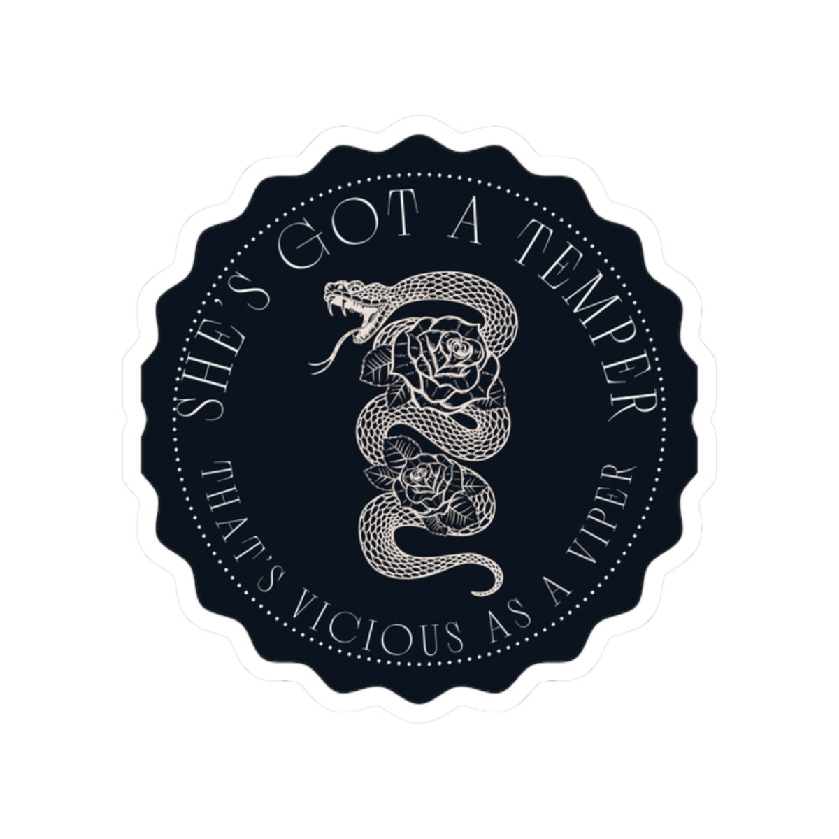 'Vicious as a Viper' - 'True Crime' inspired sticker