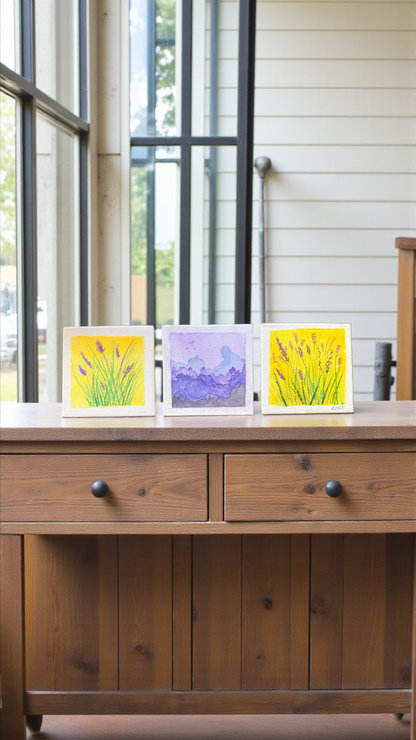 Original 6x6 Watercolor Canvas by Zoee