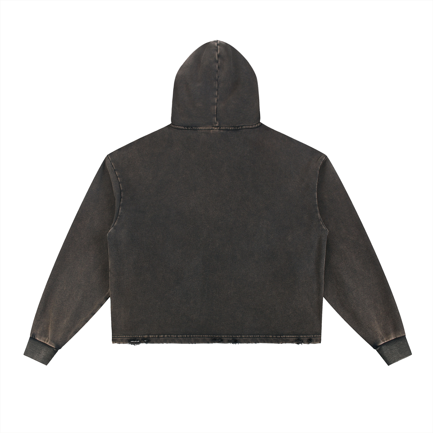 'hand me downs' Vintage Washed Frayed-Hem Hoodie