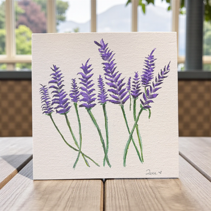 Original 6x6 Watercolor Canvas by Zoee