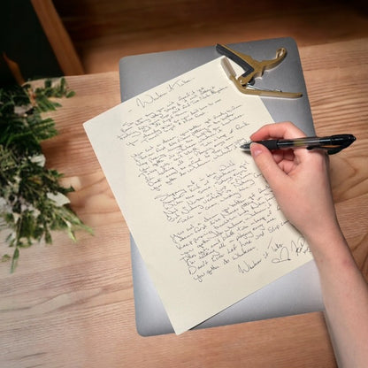 Handwritten Lyric Sheet (Signed)